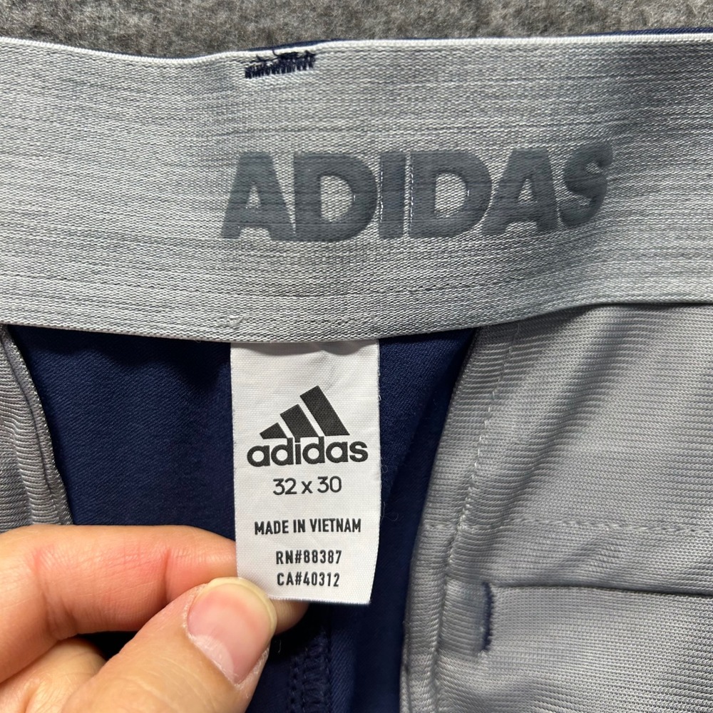 Adidas Mens Golf Pants Navy Blue Straight Leg Flat Front 32x30 RN88387 - Picture 4 of 9